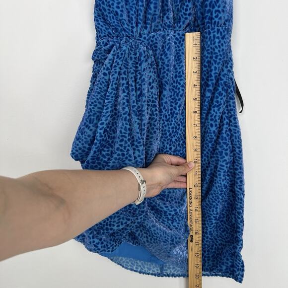 Revolve NBD Size XS? Pari Mini Dress in Textured Blue Leopard Print - Picture 6 of 9